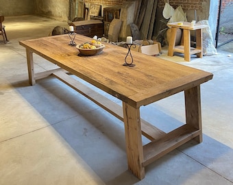 Rustic Oak Extra Large Dining Table, Modern Reclaimed Wood Dining Table, 10 Foot Farm Table Reclaimed Wood Furniture