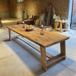 Rustic Oak Extra Large Dining Table, Modern Reclaimed Wood Dining Table, 10 Foot Farm Table Reclaimed Wood Furniture