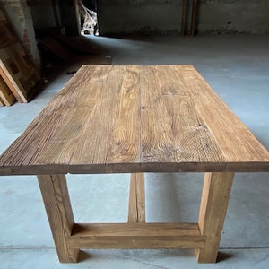 Rustic Dining Table Reclaimed Wood Furniture, Rustic Farmhouse Dining Table Wood, Rustic Reclaimed Dining Table Handmade Furniture