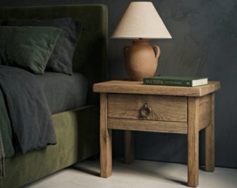 Altholz Nachttisch Paar - Organic Modern Barnwood Nachttische