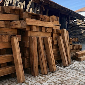 Reclaimed Oak Wood Blocks, Rustic Table Leg Blanks, Mantel Corbels and Bases