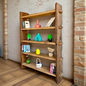 Rustic Reclaimed Wood Shelf – Farmhouse Storage & Display Shelving Unit