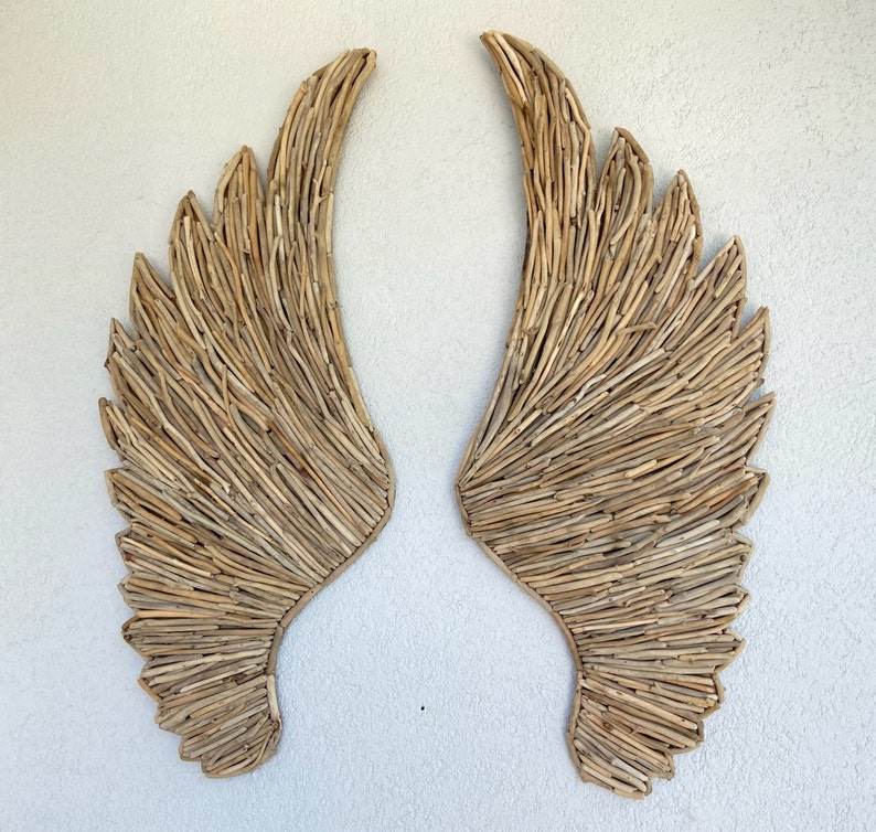 Large Angel Wings Wall Decor Original Driftwood Wall Art for Etsy