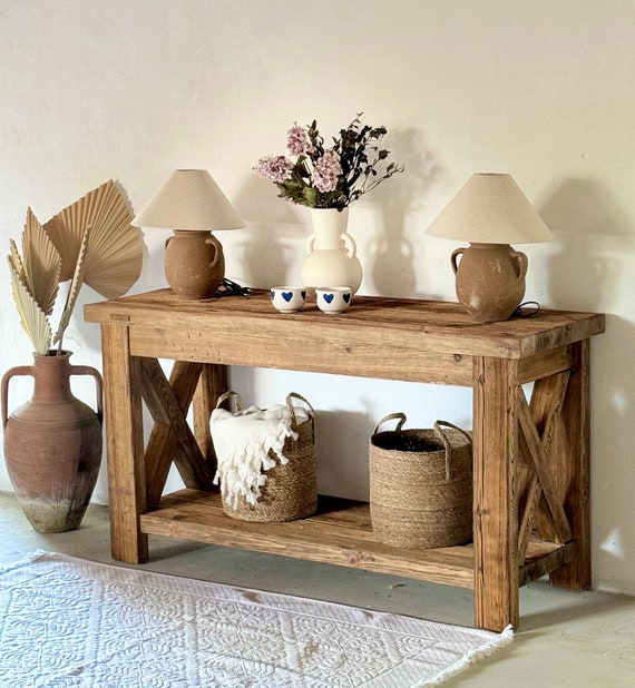 Farmhouse hallway table discount