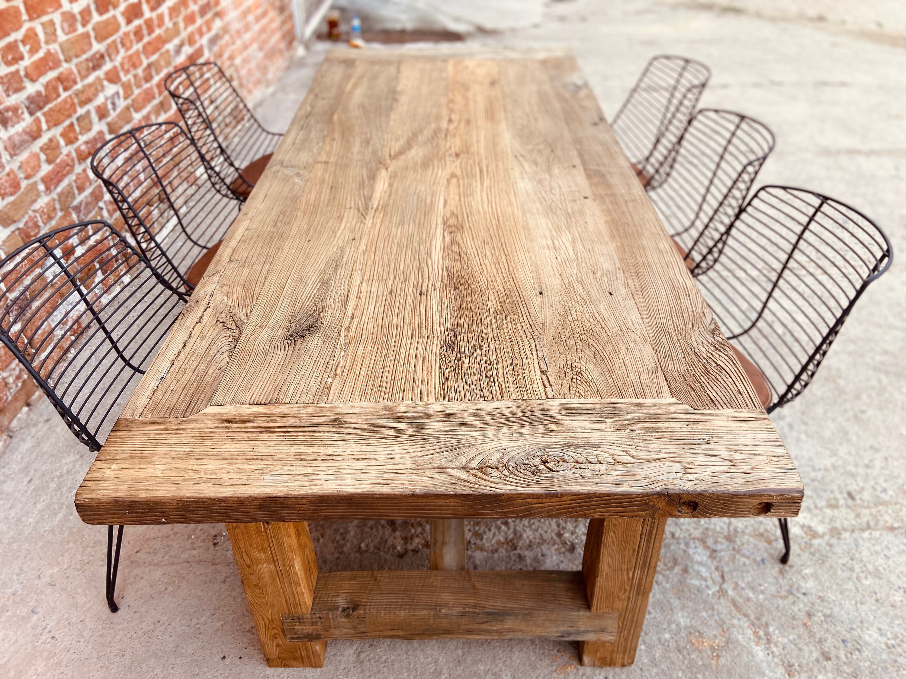 Rustic Wood Dining Table Reclaimed, Rustic Farmhouse Dining