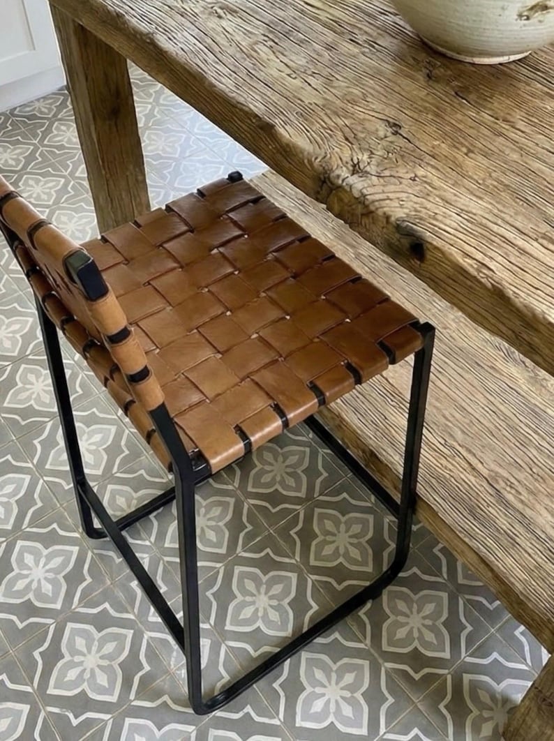 Reclaimed Oak Kitchen Island Table – Rustic Farmhouse Counter Height Table with Storage Shelf image 14