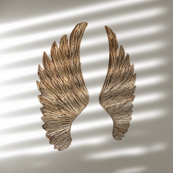 Driftwood Large Angel Wings Unique Gift Coastal Decor Angel Etsy