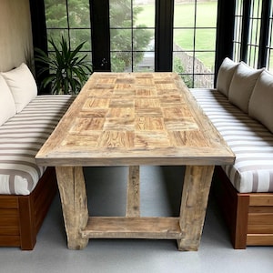 Rustic Dining Table Reclaimed Wood, Rustic Farmhouse Dining Table Handmade Furniture, Wood Farmhouse Table Furniture