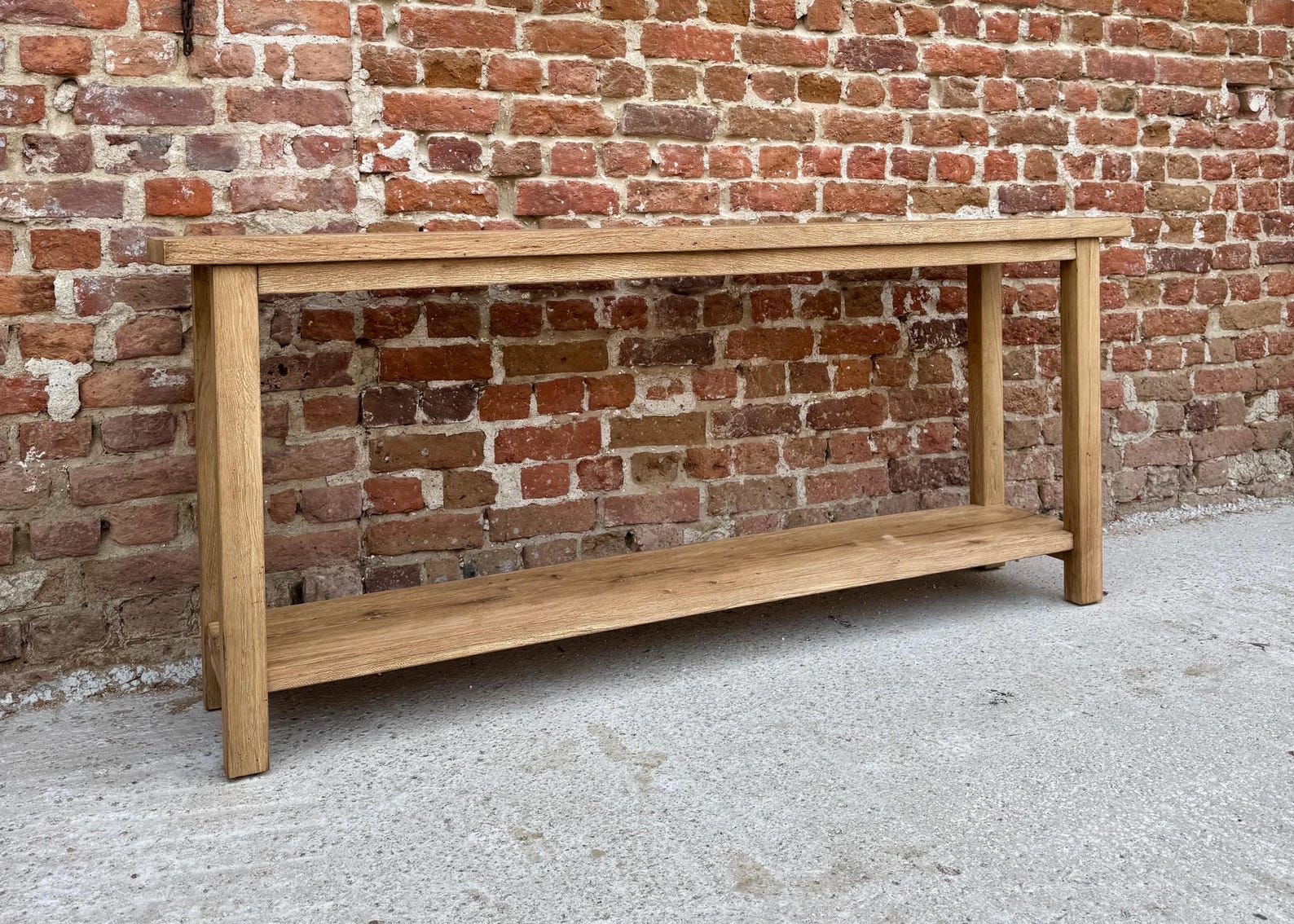 Handmade Long Rustic Console Table – Reclaimed Oak Entryway Furniture ...