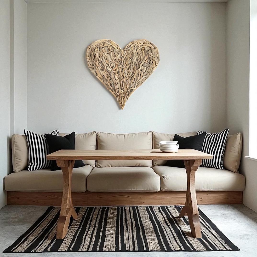 Large Driftwood Heart Wall Decor, Coastal Beach House Art - Etsy