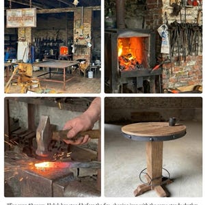 Round Reclaimed Wood Pub Table – Rustic Bar Height Table for Farmhouse & Bistro Spaces image 6