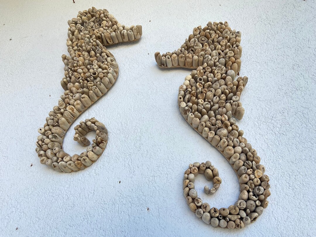 Driftwood Seahorse Wall Decor Wood Art, Ocean Wall Art Wood Decor Above