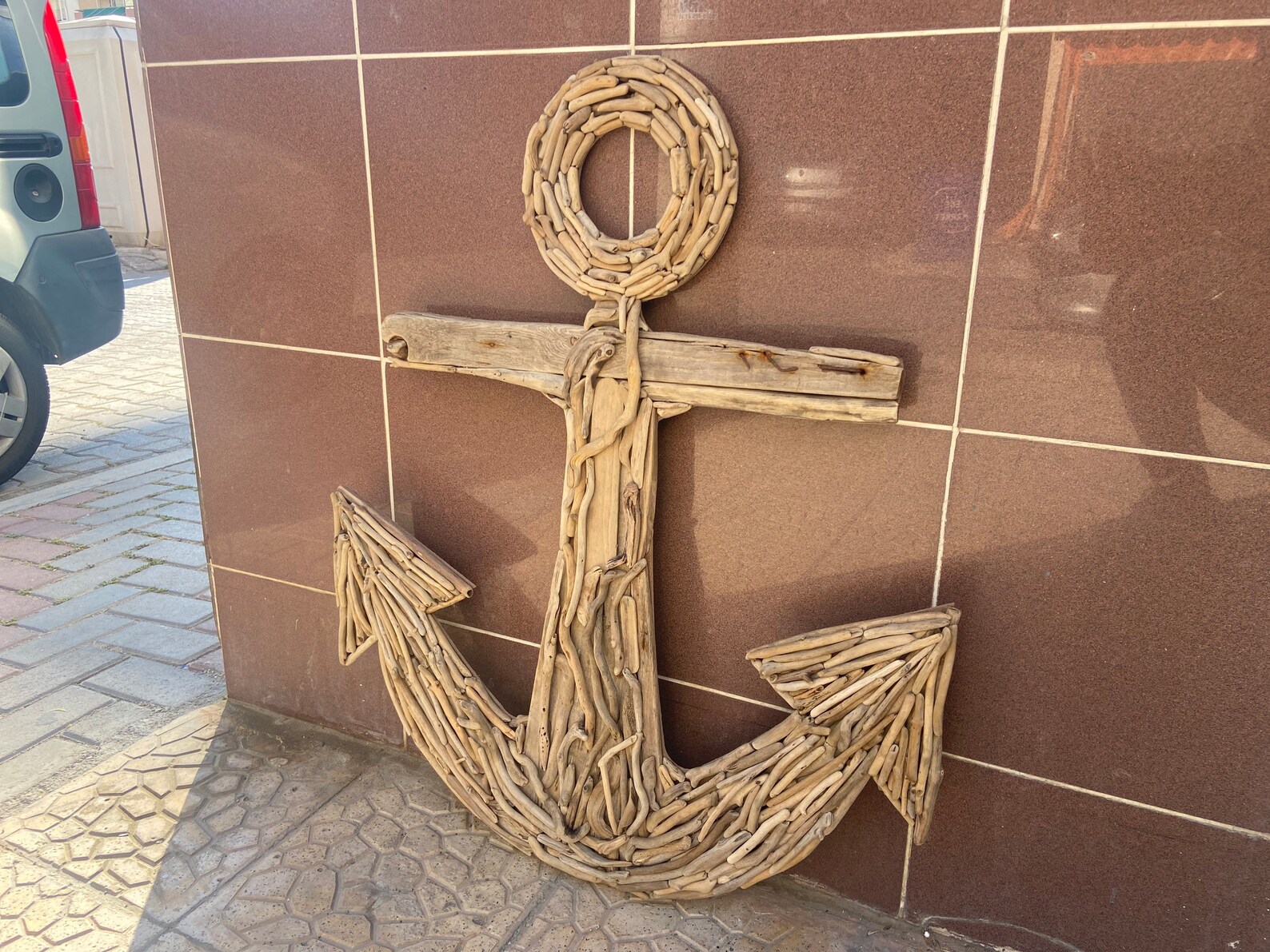 Driftwood Anchor Large Wall Art Wood Driftwood Wall Art Beach Etsy