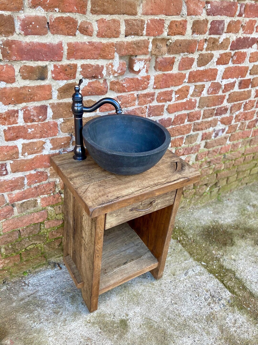 Reclaimed Barn Wood Bathroom Vanity, Single Sink Bathroom Vanity