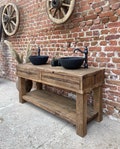 Rustic Barn Wood Vanity Bathroom, Double Sink Vanity, Rustic Reclaimed Vanity, Unique Bathroom Vanity Wood
