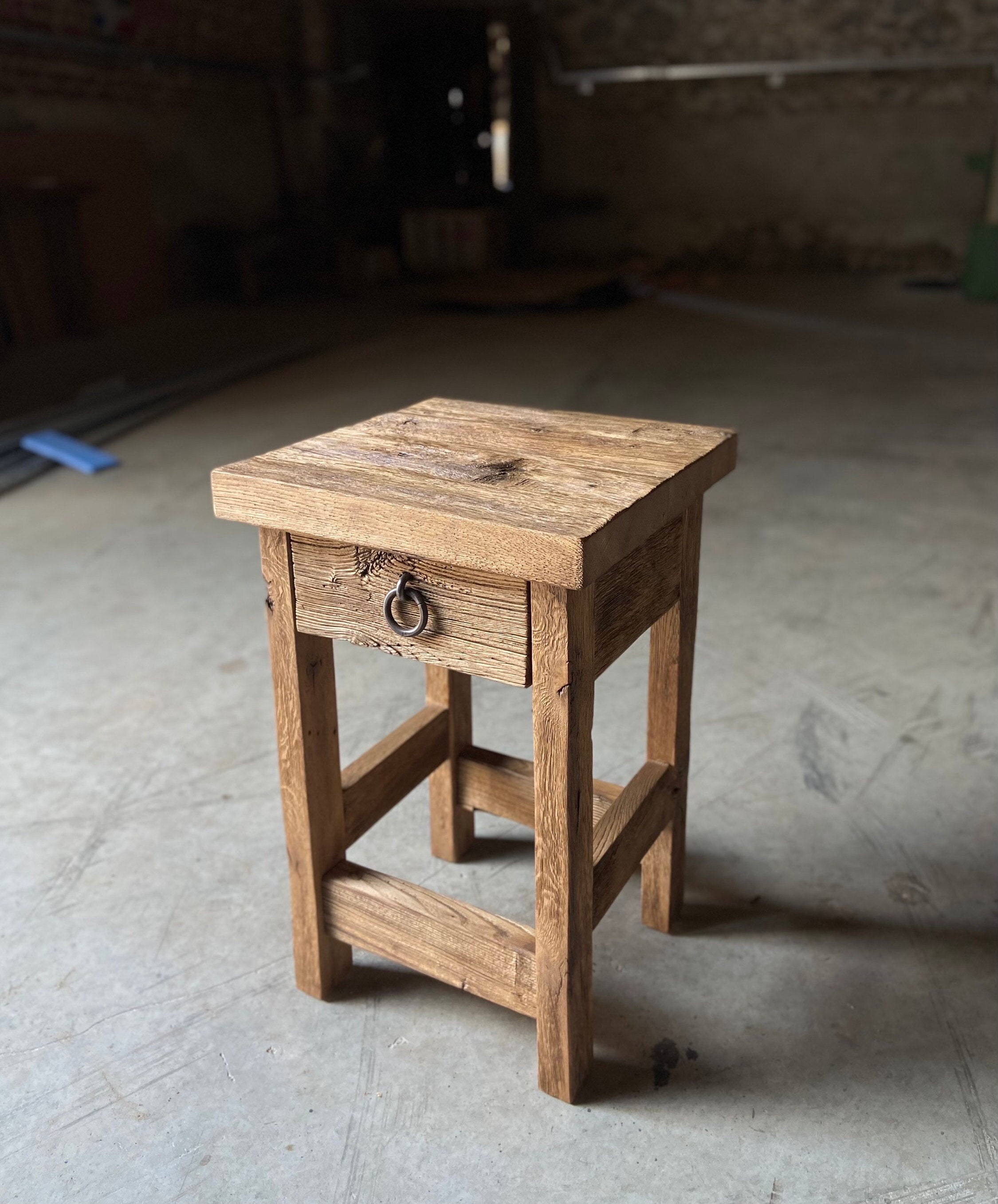 Small rustic accent table discount