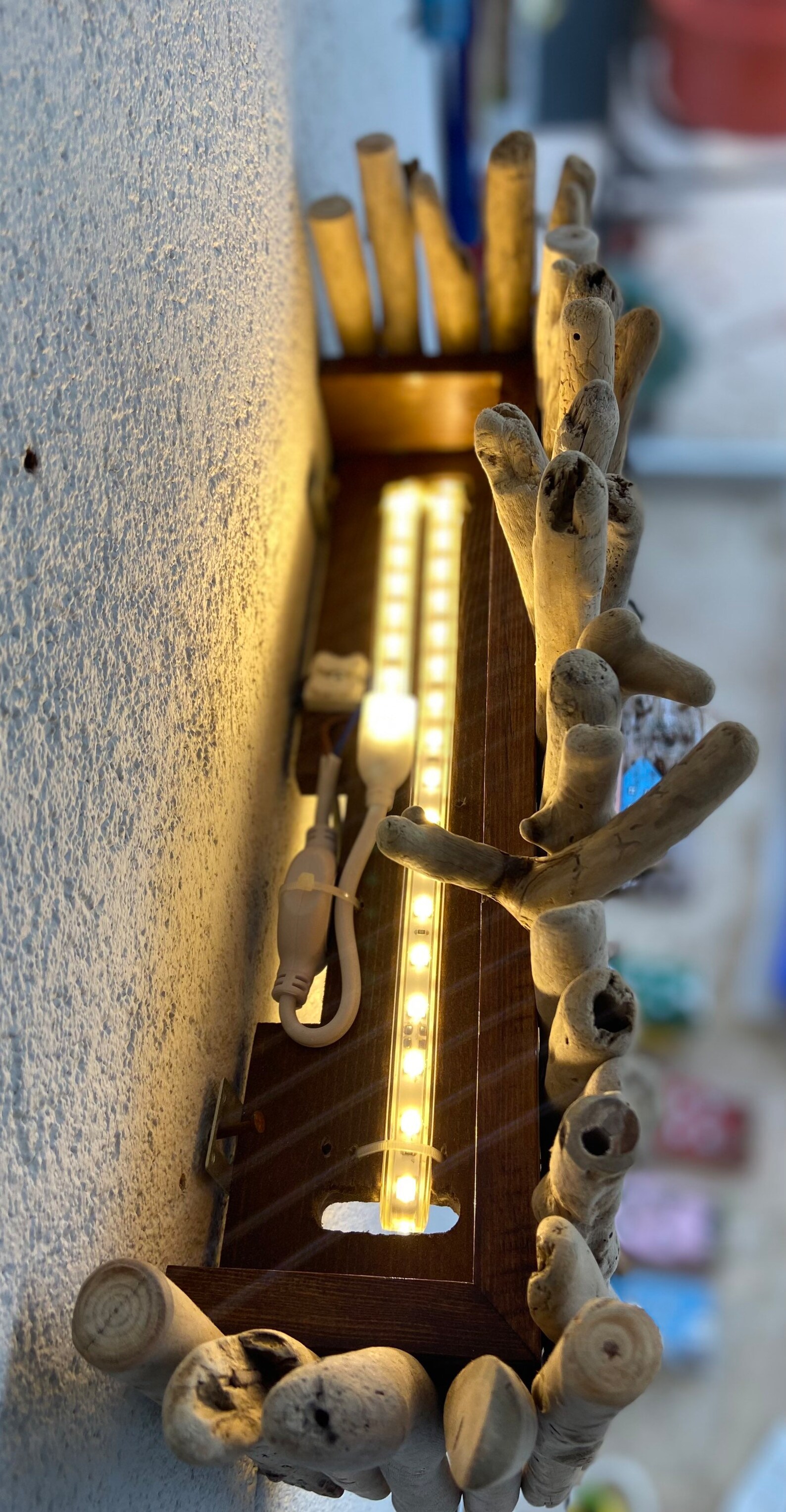 Driftwood Wall Sconce Lighting Driftwood Sconce Wall Lamp Etsy