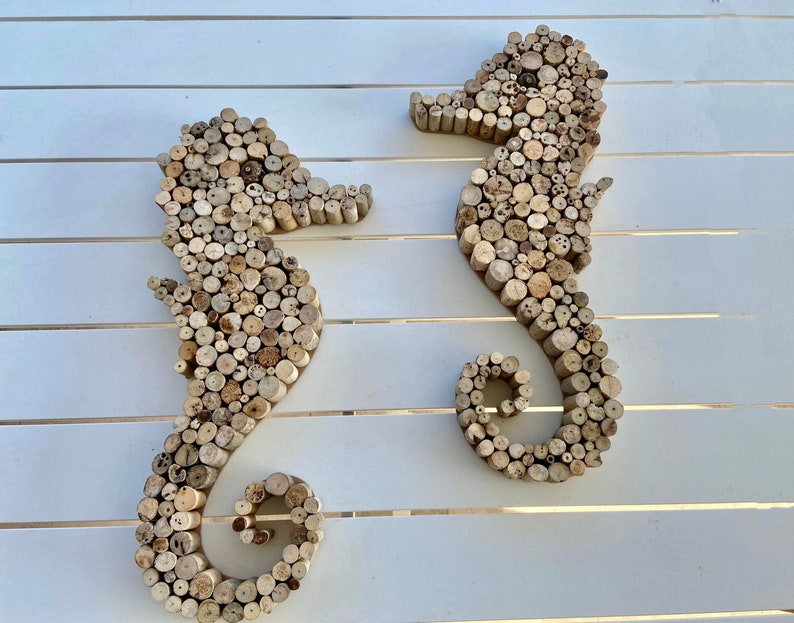 Driftwood Seahorse Wooden Wall Coastal Art Decor Seahorse Etsy