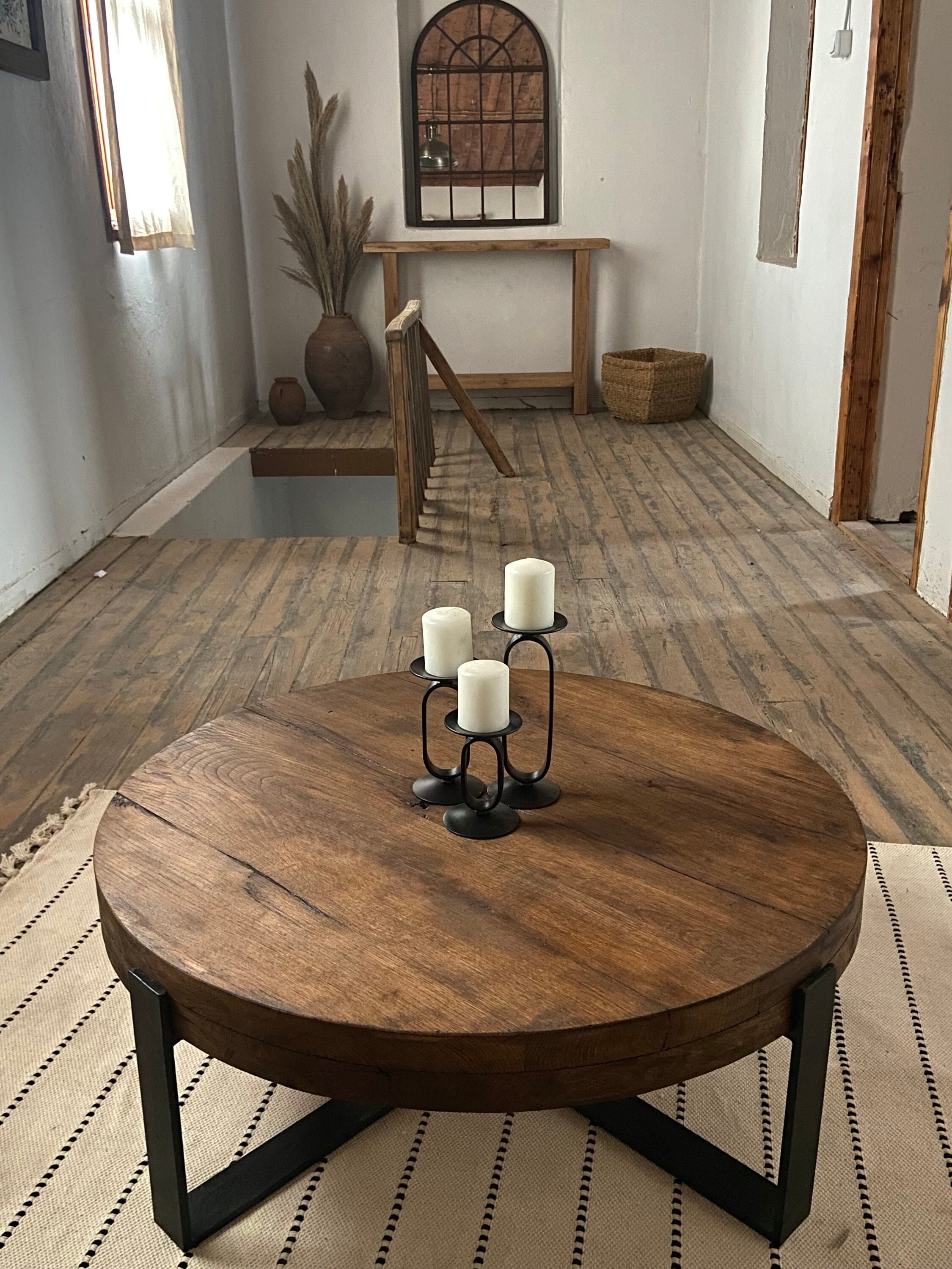 Rustic log end sale tables