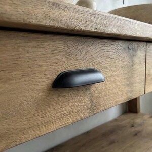 Solid Reclaimed Oak Double Sink Bathroom Vanity – Handcrafted Natural Finish Cabinet image 14