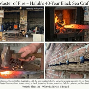 Reclaimed Oak Coat Rack with Wrought Iron Railroad Spike Hooks - Farmhouse Style image 6