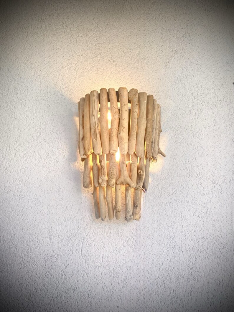 Wood Wall Sconce Light Driftwood Sconce Wall Lamp Wall Etsy