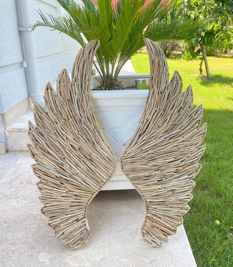 Large Angel Wings Wall Decor Original Driftwood Wall Art for Etsy