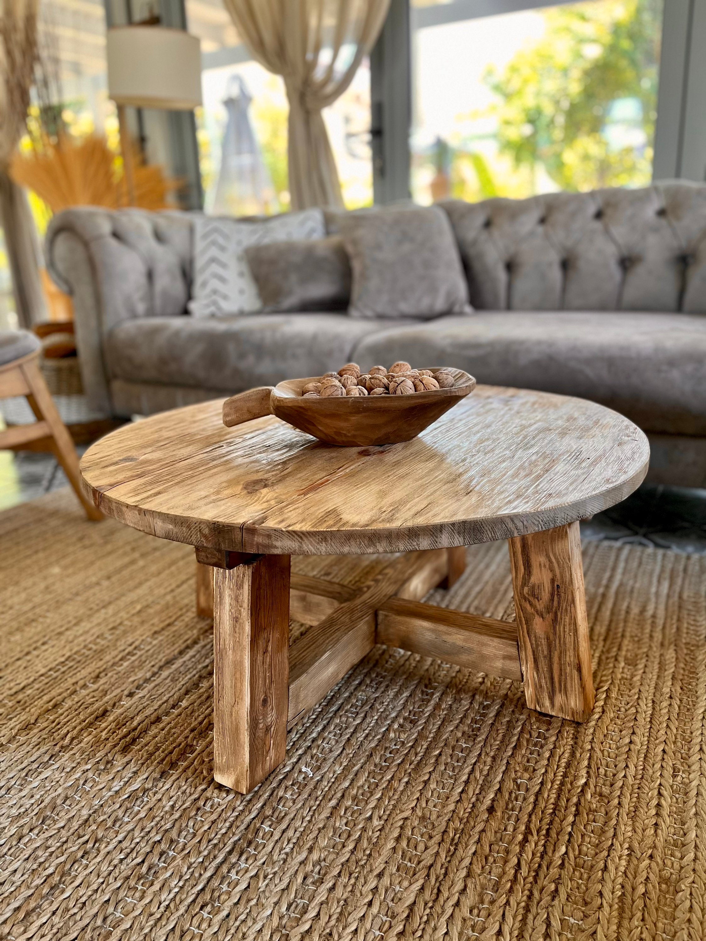Tavolino Da Caffè Rotondo - Tavolo Girevole Con Ripiano Interno Nascosto Gambe Nere 85 2x80x45 2 Cm Naturale Tavolino Da Caffè Rotondo - Tavolo Girevole Con Ripiano Interno Nascosto Gambe Nere 85 2x80x45 2 Cm Naturale
