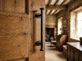 Rustic Sliding Barn Door Handle | Handmade Matte Black Iron Door Pull | Farmhouse Hardware