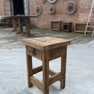 Rustic Reclaimed Wood End Table – Handmade Nightstand With Drawer - Etsy