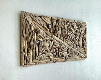 Large Driftwood Wall Art – Coastal Beach Nautical Decor