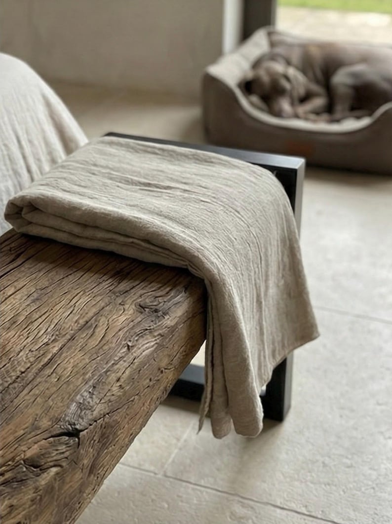 Reclaimed Oak Entry Bench – Rustic Farmhouse Hallway Furniture image 9