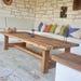 Outdoor Rustic Coffee Table, Farmhouse Patio Table, Outdoor Wood Coffee Table, Large Coffee ...
