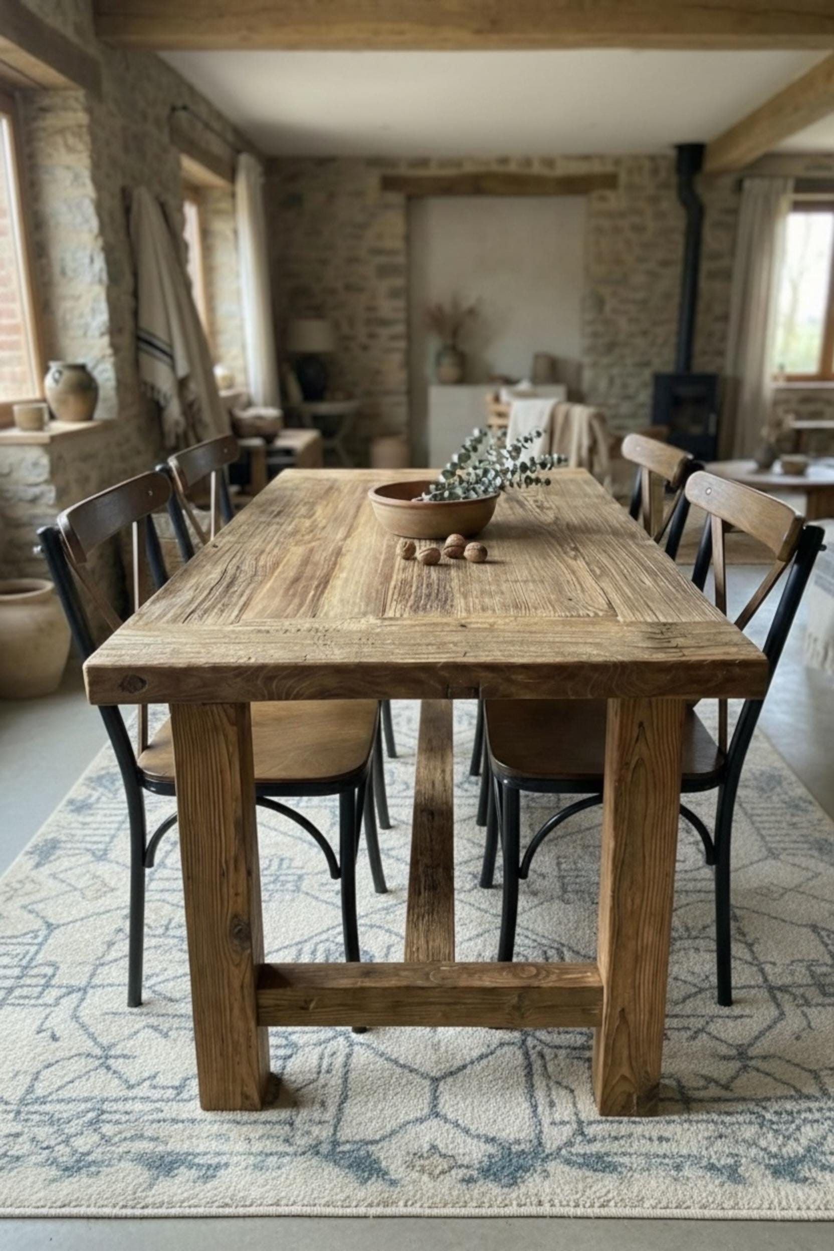 Puhui Tavola decorativa in legno boho arcobaleno, in legno di pino