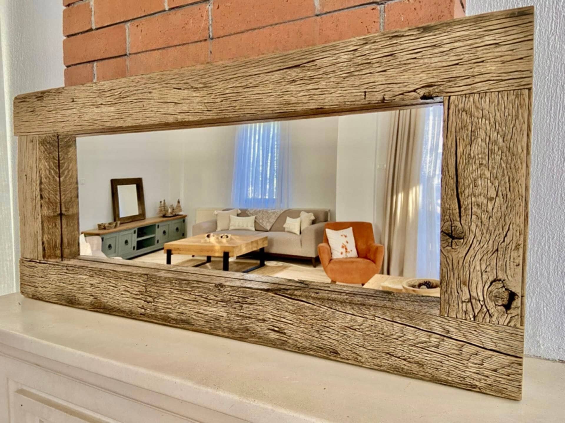 Miroir Salle De Bain 22x32 Pouces - Cadre Métal Noir, Style Grange Rustique