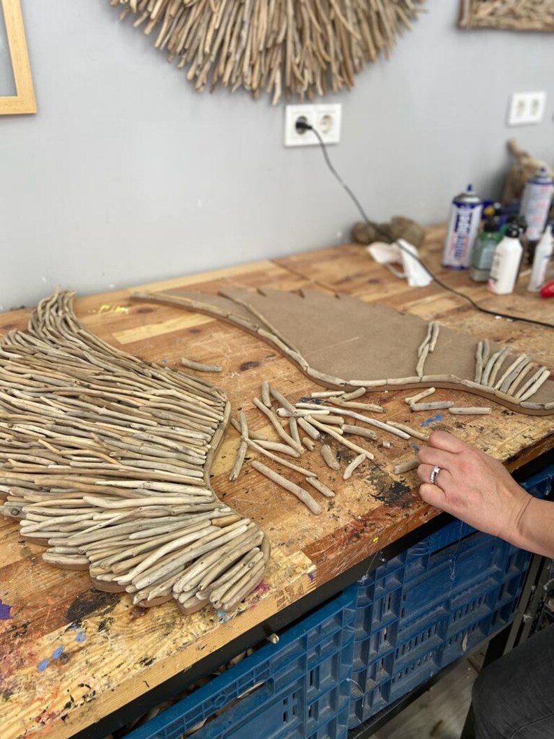 Large Angel Wings Wall Decor Original Driftwood Wall Art for Etsy