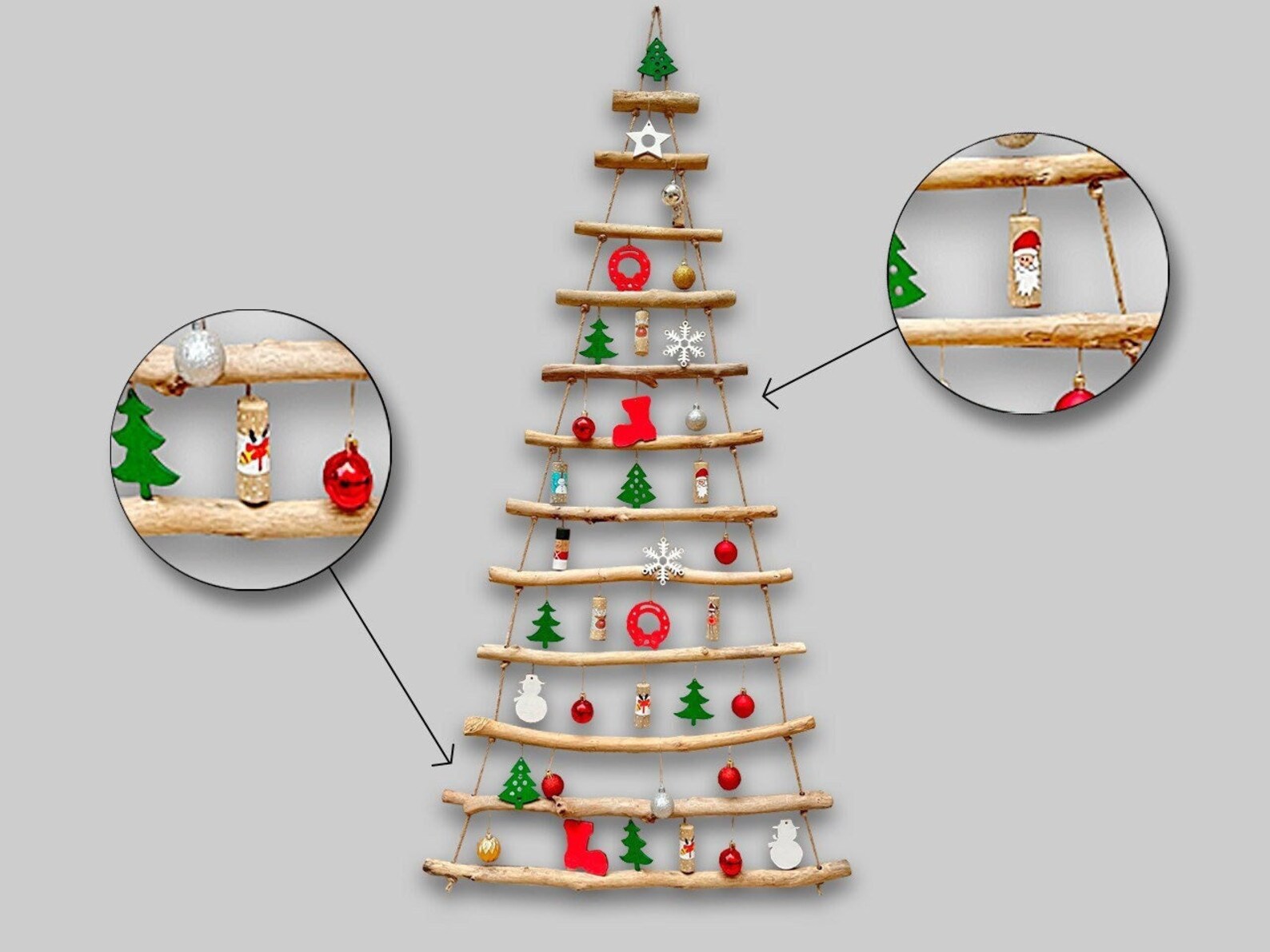 Large Driftwood Christmas Tree Wall Hanging Wooden Xmas Tree Etsy