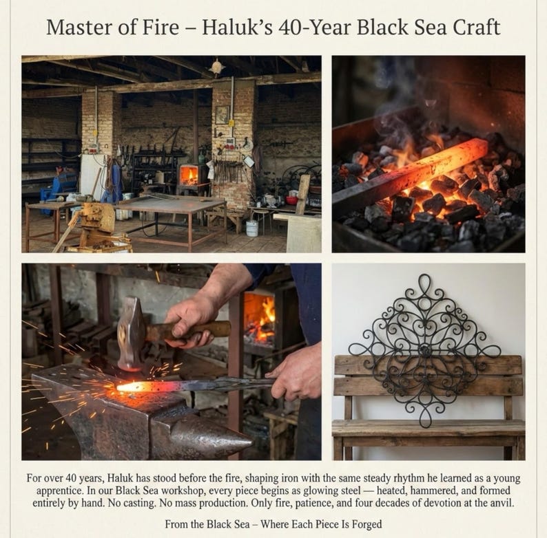 Blacksmith Crafted Wrought Iron Wall Art – Timeless Statement Piece image 6