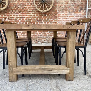 Rustic Oak Dining Table Reclaimed , Reclaimed Wood Kitchen Table With ...