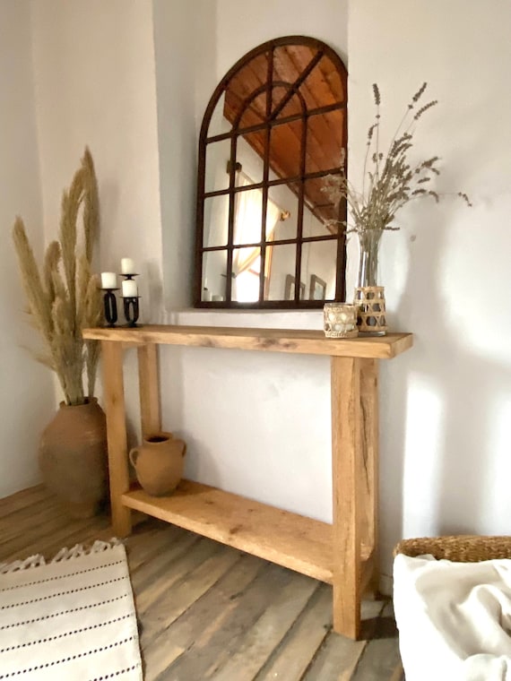 Tall skinny sofa table discount