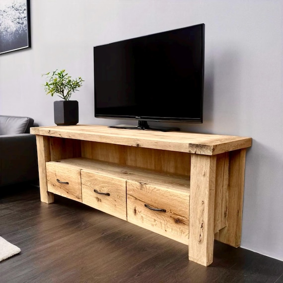 Rustic oak tv unit discount