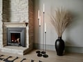 Elegant Tall Iron Candle Holder Set – Rustic Wrought Iron Floor Candelabra