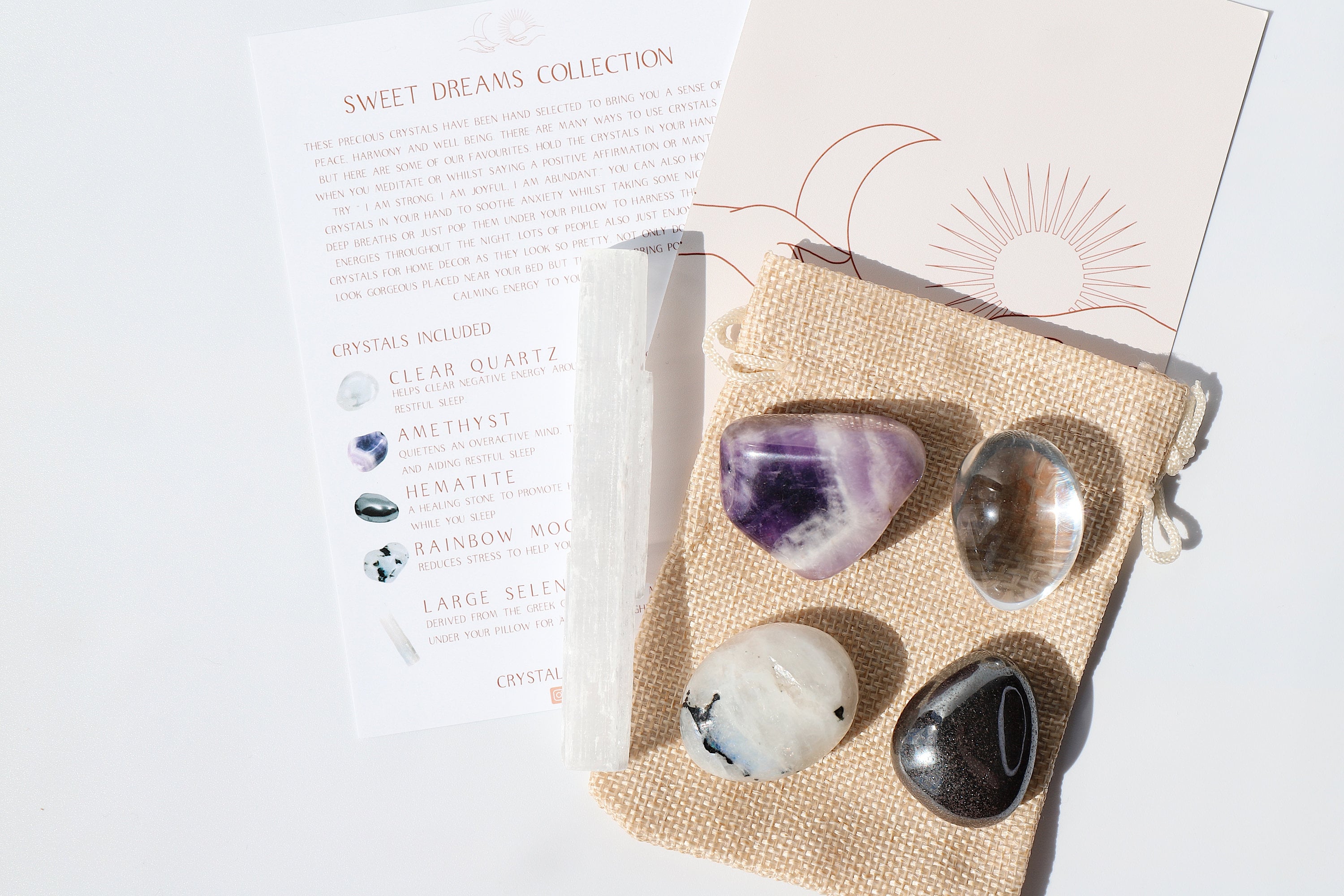 Sleep Crystal Set Calming Healing Crystal Kit Sleep Gift Etsy UK