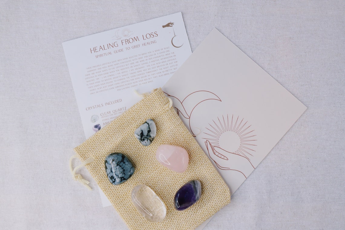 Crystals For Grief and Loss Bereavement Crystal Kit Etsy