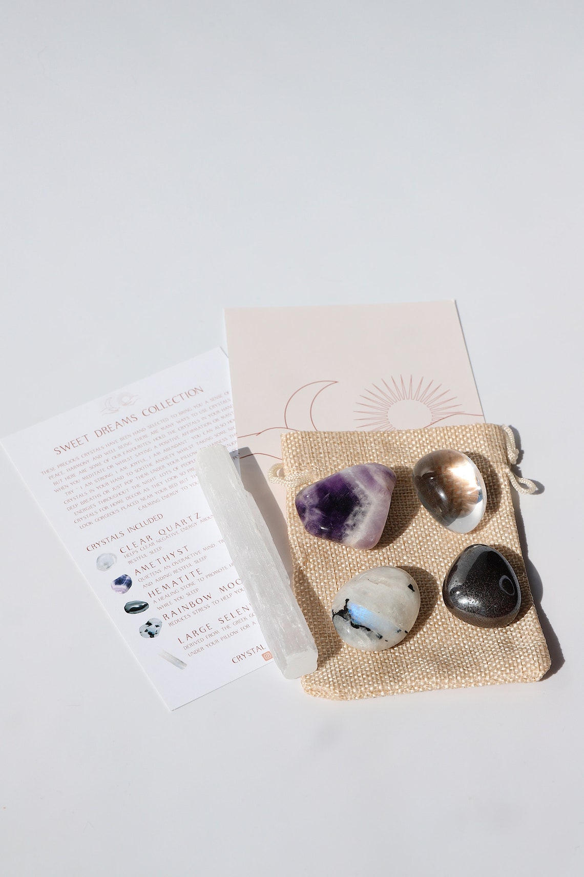 Sleep Crystal Set Calming Healing Crystal Kit Sleep Gift Etsy UK