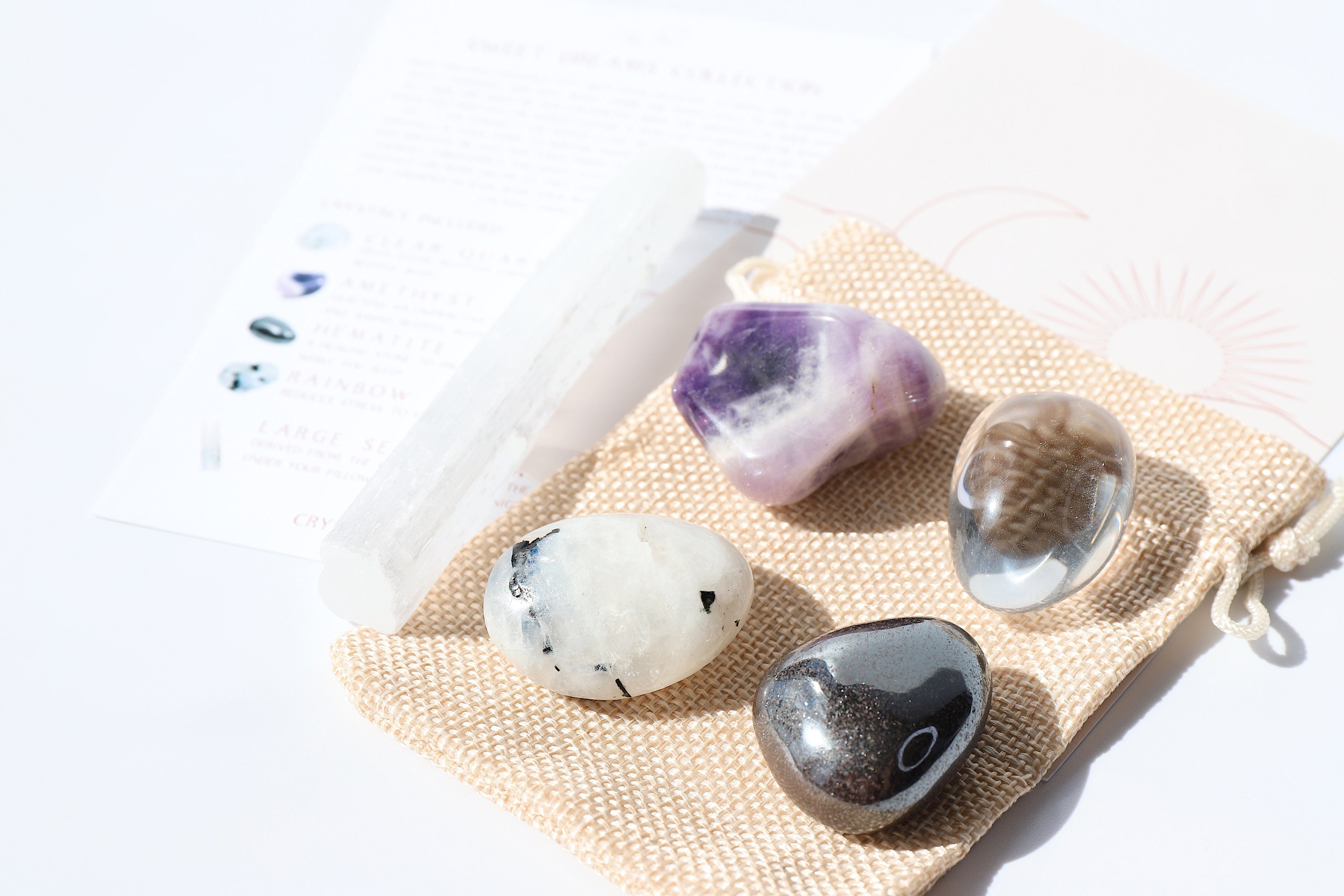 Sleep Crystal Set Calming Healing Crystal Kit Sleep Gift Etsy UK