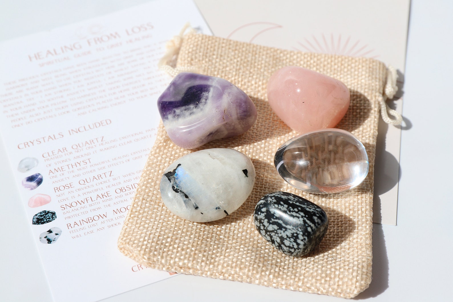 Crystals for Grief and Loss Bereavement Crystal Kit Etsy UK