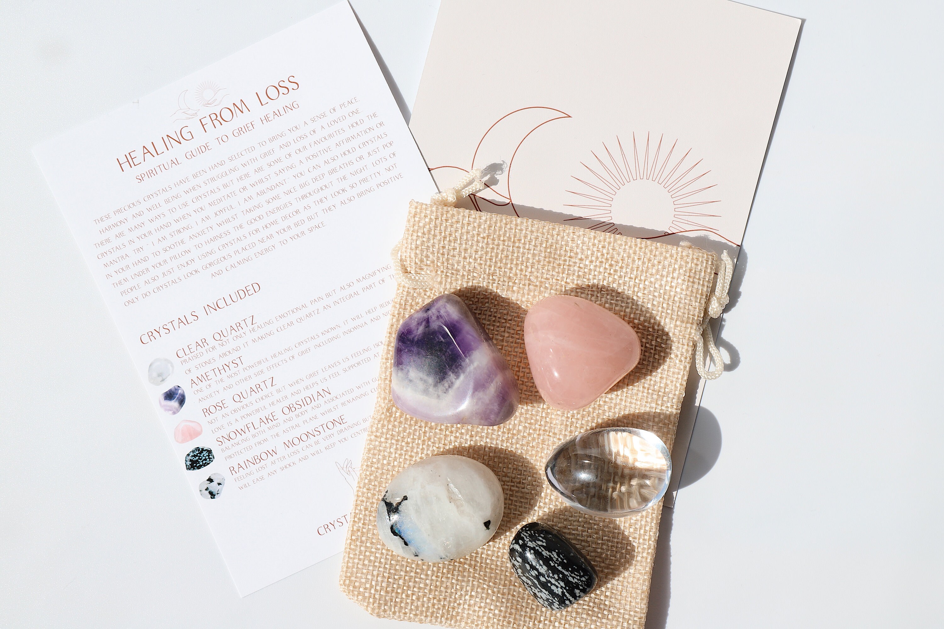 Crystals for Grief and Loss Bereavement Crystal Kit Etsy UK
