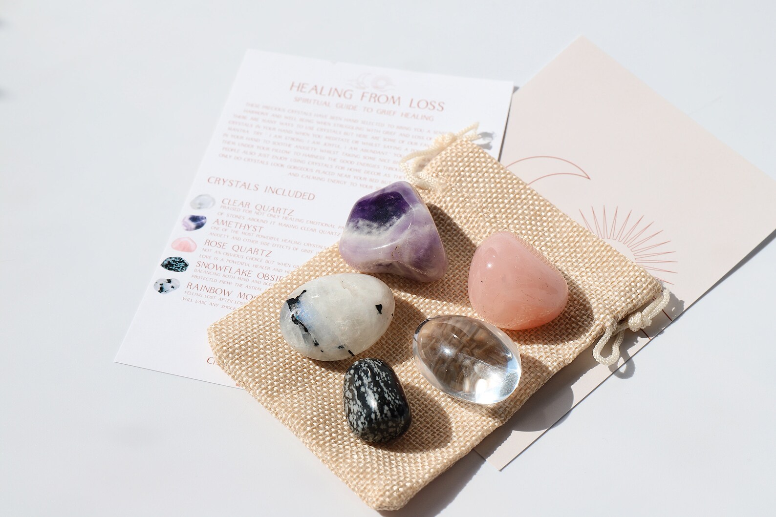 Crystals for Grief and Loss Bereavement Crystal Kit Etsy UK