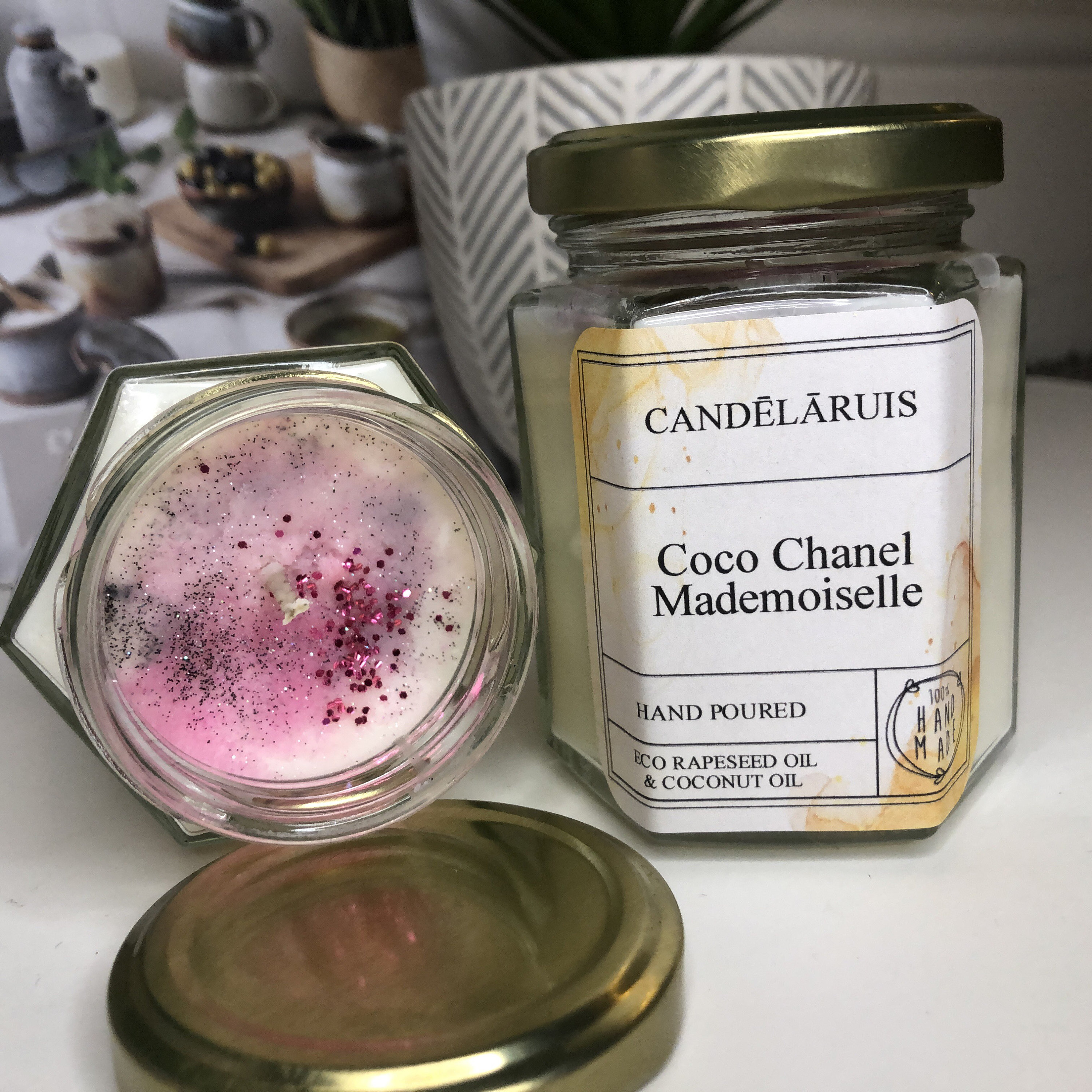 Coco Chanel Mademoiselle highly scented candle eco vegan Etsy